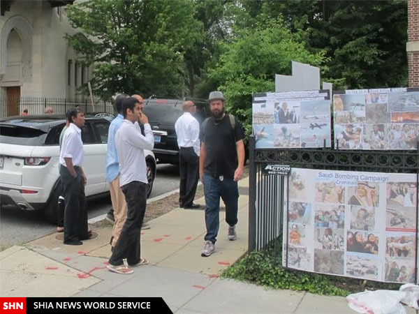 نمایشگاه خیابانی مسلمانان آمریکا برای نشان دادن جنایات آل سعود در یمن+تصاویر