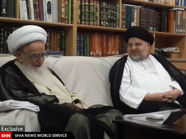 دیدار نماینده آیت الله سیستانی با آیت الله صافی گلپایگانی + تصاویر دیدار نماینده آیت الله سیستانی با آیت الله صافی گلپایگانی + تصاویر