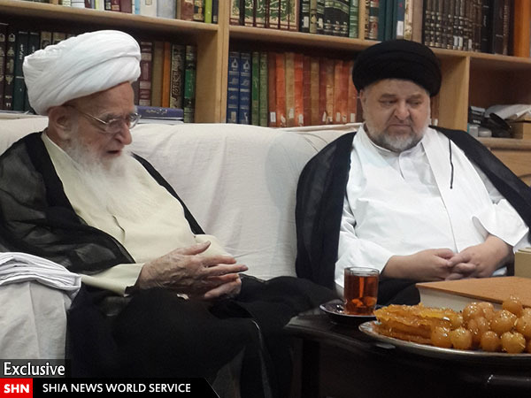 دیدار نماینده آیت الله سیستانی با آیت الله صافی گلپایگانی + تصاویر دیدار نماینده آیت الله سیستانی با آیت الله صافی گلپایگانی + تصاویر