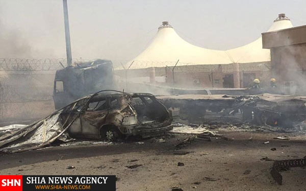 تصاویر حمله ارتش یمن به پایگاه عربستان