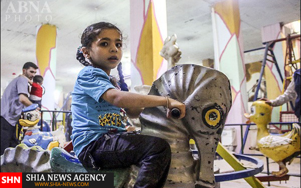 تصاویر شهر بازی زیرزمینی کودکان سوری