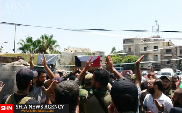 تشییع پیکر شهید سوری مدافع حرم حضرت زینب(س) + تصاویر