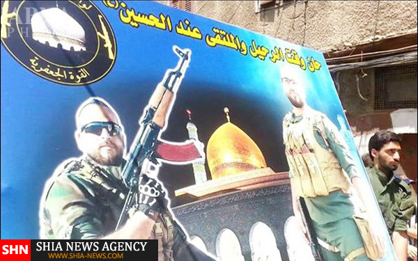 تشییع پیکر شهید سوری مدافع حرم حضرت زینب(س) + تصاویر