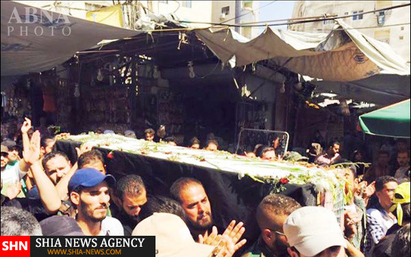 تشییع پیکر شهید سوری مدافع حرم حضرت زینب(س) + تصاویر