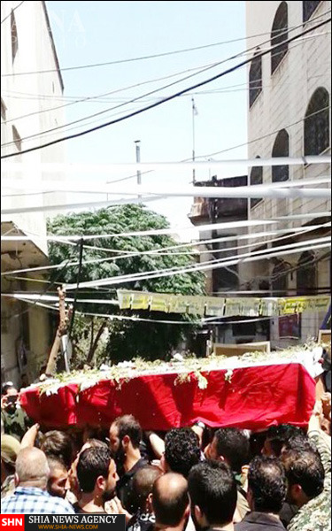 تشییع پیکر شهید سوری مدافع حرم حضرت زینب(س) + تصاویر