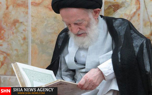 حضور آیت الله شبیری زنجانی بر سر مزار پدرشان + تصاویر