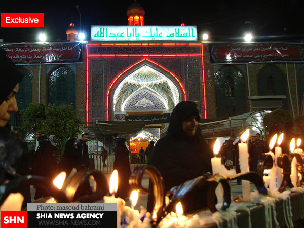 تصاویر اختصاصی شیعه نیوز از شام غریبان در کربلای معلی