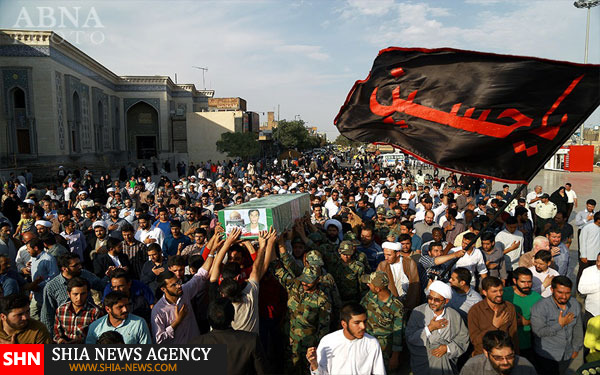تصاویر تشییع پیکر شهید مدافع حرم حضرت زینب(س) در قم