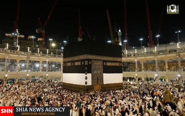 تصاویر مراسم بالا بردن پرده کعبه جهت آمادگی برای حج