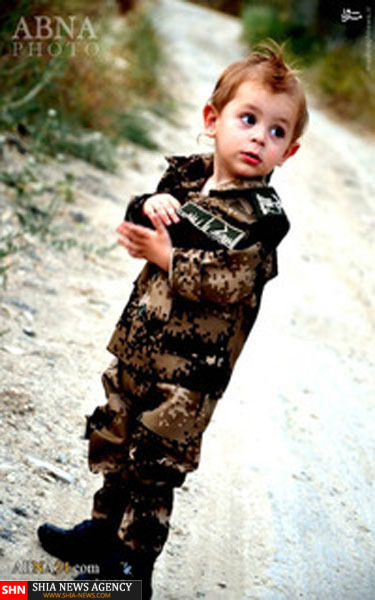تصاویر کودک زیبای لبنانی عضو جدید حزب‌الله