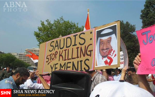 تظاهرات علیه جنایات جنگی پادشاه عربستان در واشنگتن + تصاویر