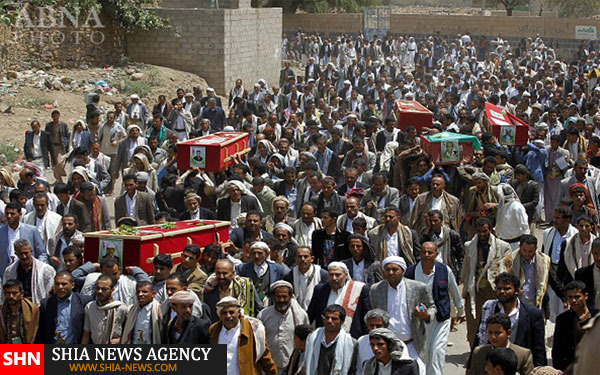 تصاویر تشییع شهدای مسجد شیعیان یمن در صنعاء