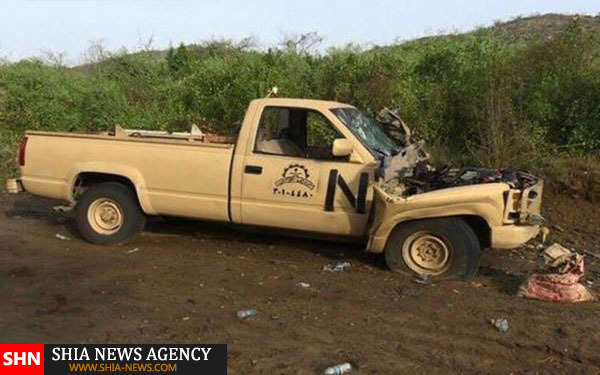 تصاویر کوبیده شدن کاروان نظامی عربستان توسط نیروهای یمنی