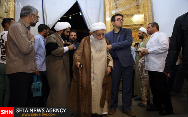 تصاویر تشرف آیت الله صافی گلپایگانی به حرم حضرت معصومه(س)