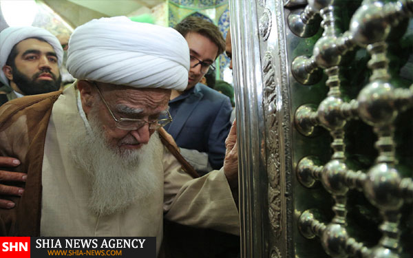 تصاویر تشرف آیت الله صافی گلپایگانی به حرم حضرت معصومه(س)