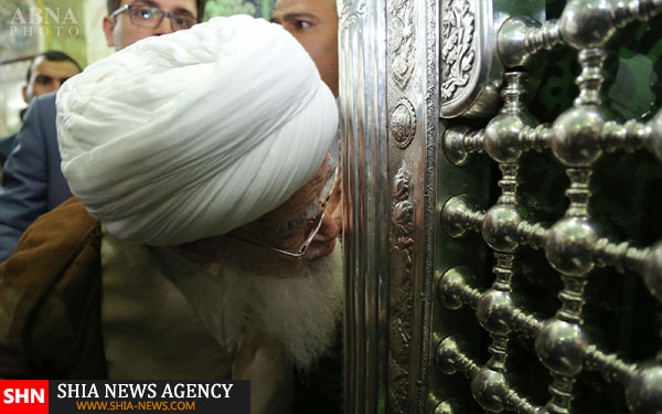 تصاویر تشرف آیت الله صافی گلپایگانی به حرم حضرت معصومه(س)