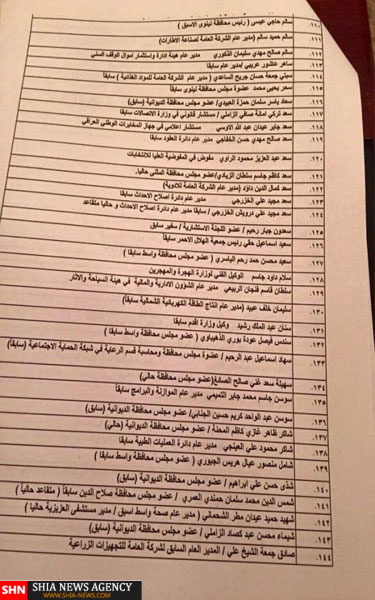 تصاویر اسامی مفسدین عراقی اعلام شد