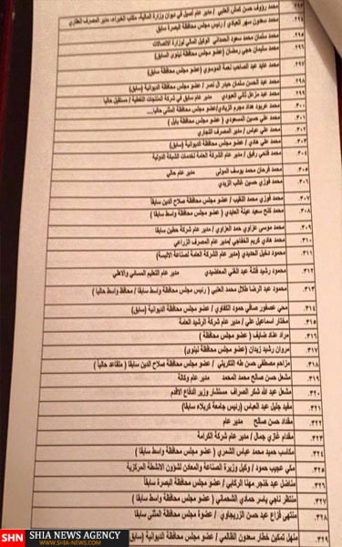 تصاویر اسامی مفسدین عراقی اعلام شد