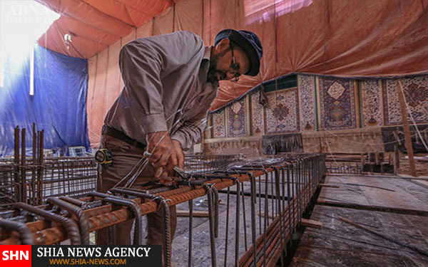پیشرفت ۶۰ درصدی پروژه احداث سرداب امام مهدی(عج) در کربلا + تصاویر