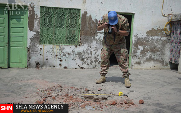 بازدید گروه نظامی سازمان ملل متحد از مناطق بمباران شده در پاکستان + تصاویر