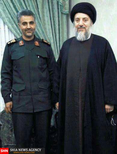 عکسی از سرادر سليماني حفظه الله با شهيد محراب سيد محمد باقر حكيم قدس سره عکسی از سرادر سليماني حفظه الله با شهيد محراب سيد محمد باقر حكيم قدس سره