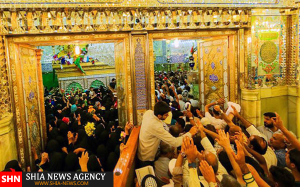 تشرف میلیون‌ها شیعه با شاخه‌های گل به حرم امیرالمومنین(ع) + تصاویر