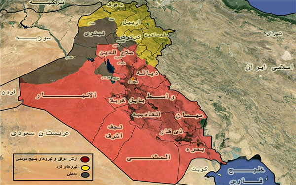 عکس نقشه کشور عراق