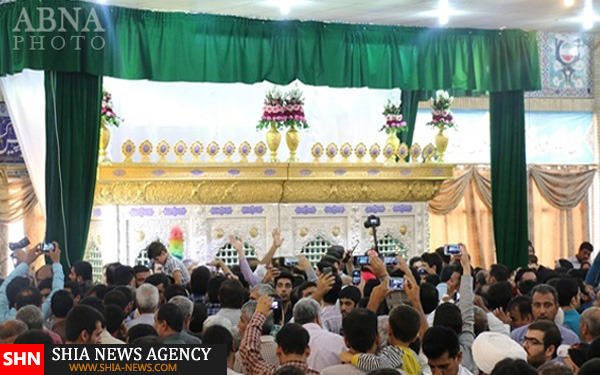 رونمایی از دو نیم ضریح مقام علمدار در خیمه‌گاه