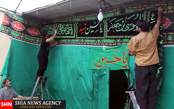 تصاویر آماده سازی هیئت های عزاداری در تهران