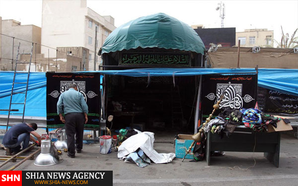 تصاویر آماده سازی هیئت های عزاداری در تهران