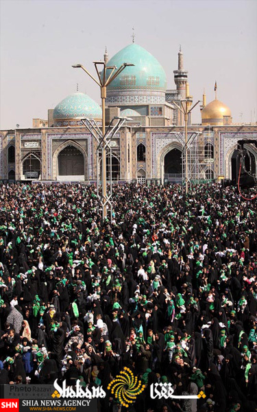 تصاویر هزاران شیرخواره حسینی در حرم رضوی