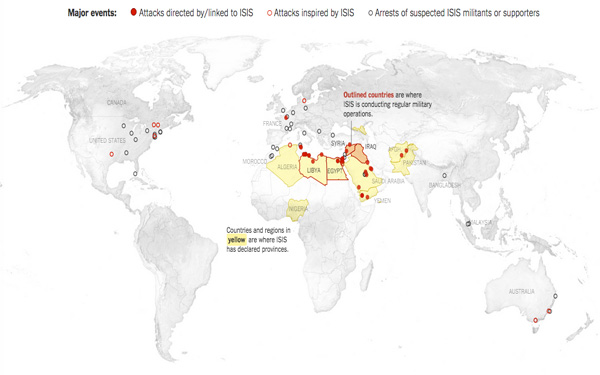 داعش در چه مناطقی اعلام موجودیت کرده است؟+نقشه
