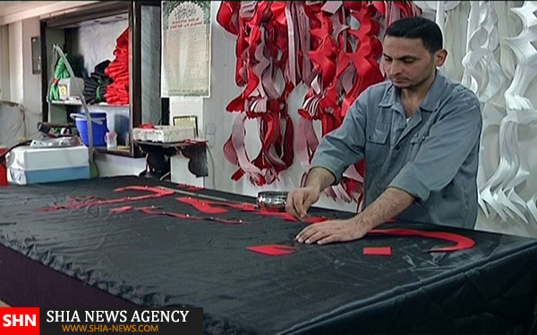 مراحل دوخت پرچم گنبد مطهر امام حسین(ع) + تصاویر مراحل دوخت پرچم گنبد مطهر امام حسین(ع) + تصاویر
