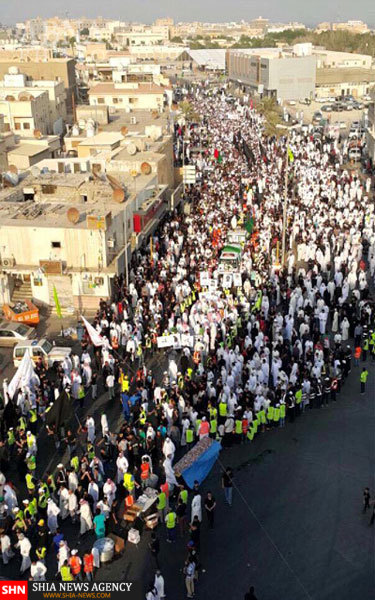 تشییع باشکوه شهدای حسینیه شیعیان عربستان در سیهات