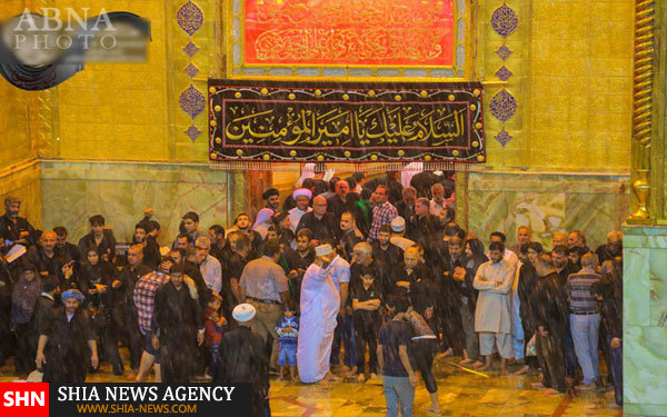 تصاویر بارش شدید باران در حرم امیرالمومنین(ع)