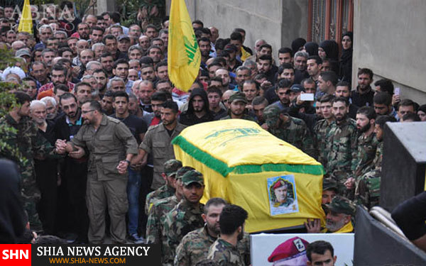 پیکر مطهر فرمانده برجسته حزب‌الله در جنوب لبنان تشییع شد + تصاویر