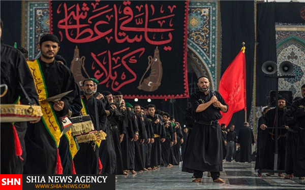 عزاداری پر شور شیعیان حسینی در کربلا +تصاویر