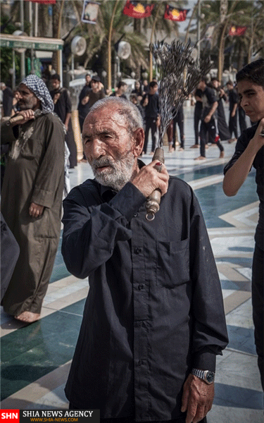 عزاداری پر شور شیعیان حسینی در کربلا +تصاویر