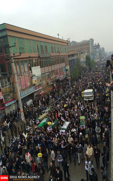 تظاهرات گسترده در کابل در محکومیت کشتار شیعیان+ تصاویر