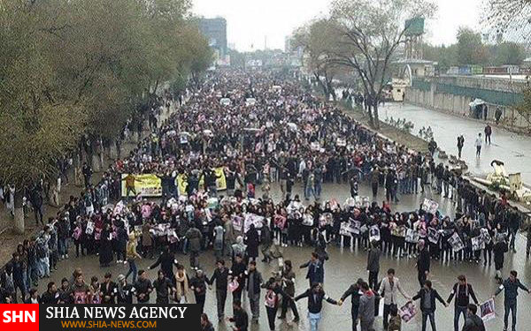 تظاهرات گسترده در کابل در محکومیت کشتار شیعیان+ تصاویر