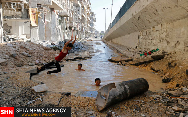 تصاویر زندگی مردم سوریه در میان خرابه های بجامانده از جنگ