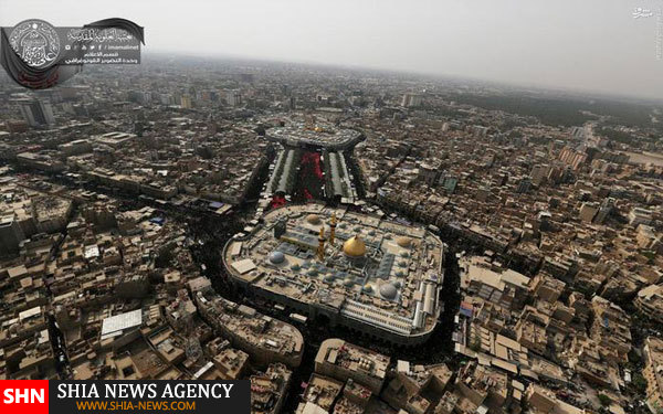 تصاویر هوایی از بین الحرمین در روز عاشورا