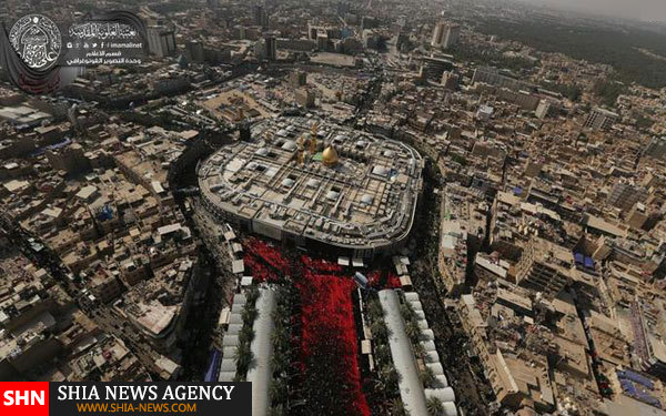 تصاویر هوایی از بین الحرمین در روز عاشورا تصاویر هوایی از بین الحرمین در روز عاشورا