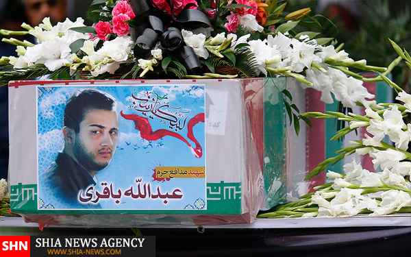 تشییع پیکر شهدای مدافع حرم باقری و  کریمی چگونه گذشت؟ + تصاویر