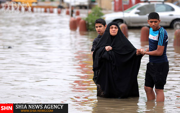 بارش باران سیل آسا عراق را تعطیل کرد + تصاویر