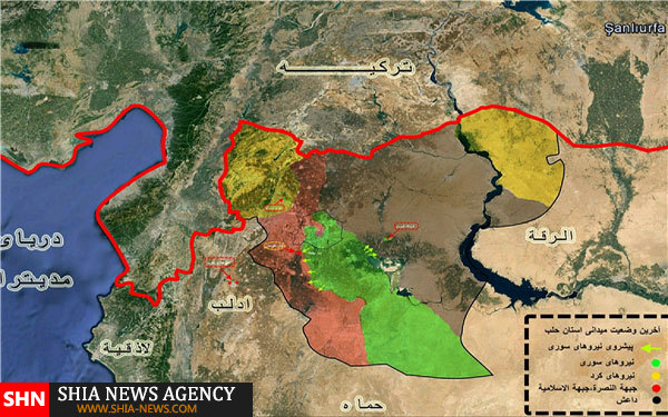 حمله تروریست‌ها به حلب از ۳ محور+نقشه