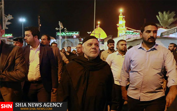دیدار عبادی با نمایندگان آیت الله سیستانی در کربلا