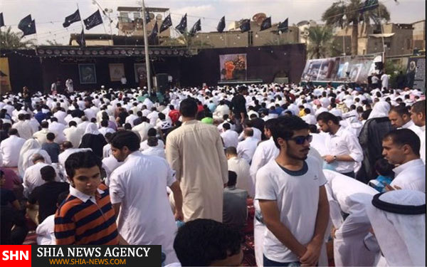 نماز جمعه مشترک در قطیف برای آزادی آیت الله النمر+ تصاویر