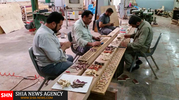 تصاویر ساخت کتیبه چوبی داخل ضریح مطهر حضرت عباس علیه السلام تصاویر ساخت کتیبه چوبی داخل ضریح مطهر حضرت عباس علیه السلام