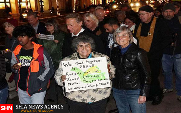 راهپیمایی همبستگی با مسلمانان در کالیفرنیا+ تصویر